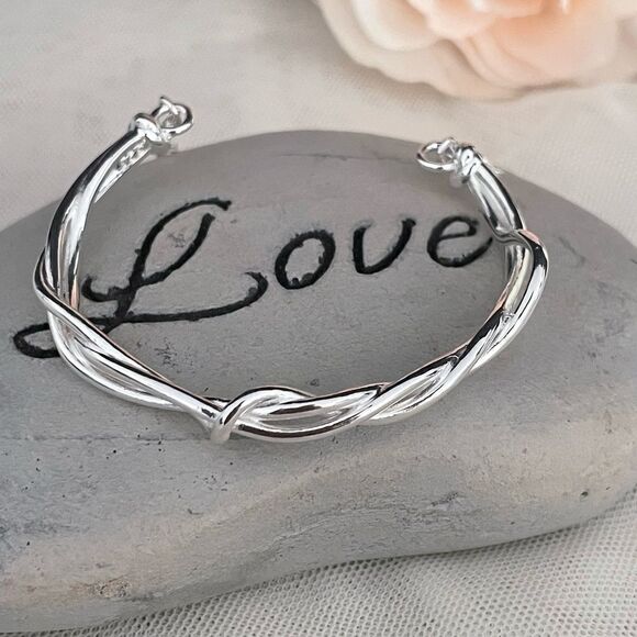 - #9 Sterling Silver Twisted Bracelet - Picture 1 of 6